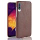 Carcasa Samsung Galaxy A50 Cuero Estilo Croco Marron