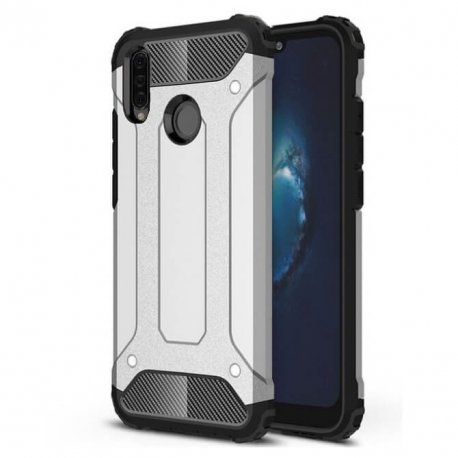 Funda Huawei P30 Lite Shock Resistante Plata.