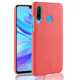 Carcasa Huawei P30 Lite Cuero Estilo Croco Roja