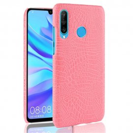 Carcasa Huawei P30 Lite Cuero Estilo Croco Rosa