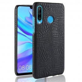 Carcasa Huawei P30 Lite Cuero Estilo Croco Negra