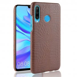 Carcasa Huawei P30 Lite Cuero Estilo Croco Marron