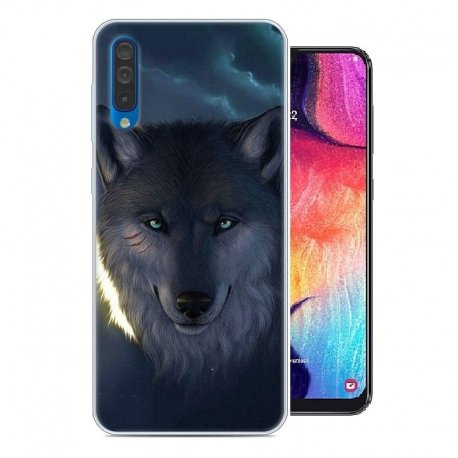 Funda Samsung Galaxy A50 Gel Dibujo Lobo