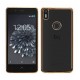 Funda BQ Aquaris X5 Plus Gel Transparente con bordes Dorados