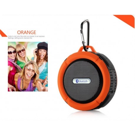 Altavoz Bluetooth Waterproof Naranja C6
