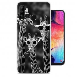 Funda Huawei P30 Lite Gel Dibujo Jirafas