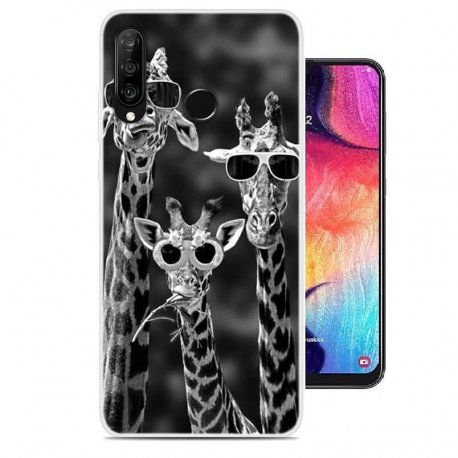 Funda Huawei P30 Lite Gel Dibujo Jirafas