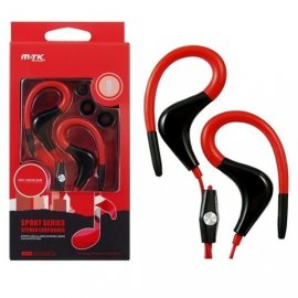 Auriculares Deporte MTK Rojo con Micro