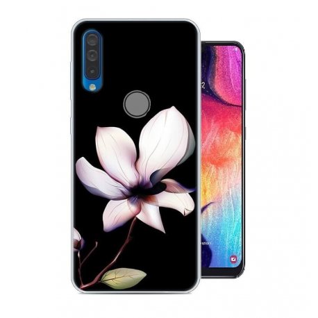 Funda Huawei P30 Lite Gel Dibujo Flor Blanca