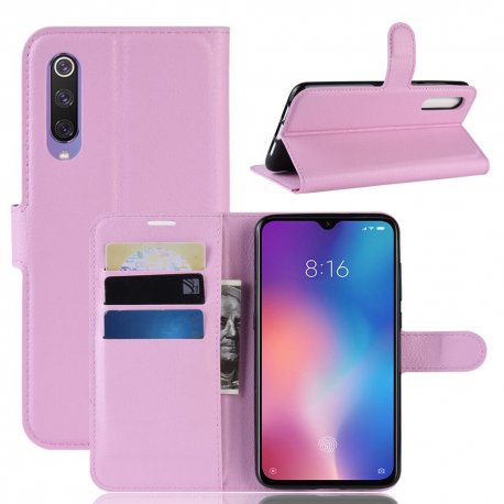 Funda Libro Xiaomi MI 9 Soporte Rosa