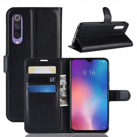 Funda Libro Xiaomi MI 9 Soporte Negra