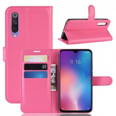 Funda Libro Xiaomi MI 9 SE Soporte Fucsia