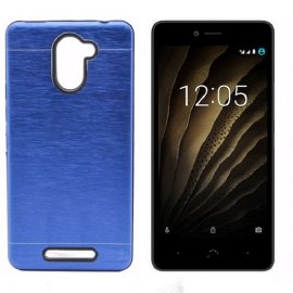 Funda BQ Aquaris U Plus Aluminio Azul Val
