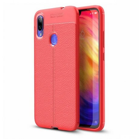 Funda Xiaomi Redmi 7 Tpu Cuero 3D Roja