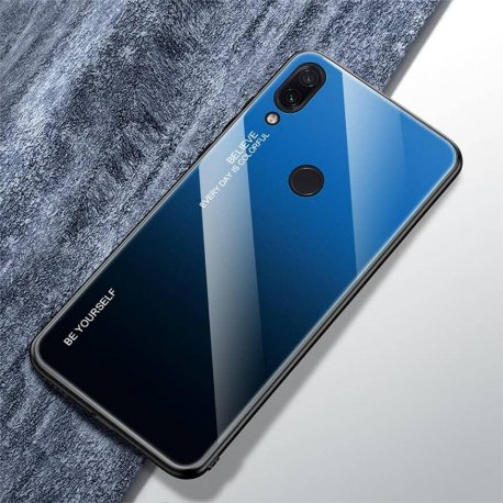 Funda Xiaomi Redmi 7 Tpu Trasera Cristal azul