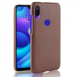 Carcasa Xiaomi Redmi 7 Cuero Estilo Cocodrilo Marron