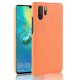 Carcasa Huawei P30 Pro Cuero Estilo Croco Naranja