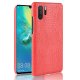 Carcasa Huawei P30 Pro Cuero Estilo Croco Roja