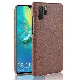 Carcasa Huawei P30 Pro Cuero Estilo Croco Marron