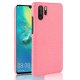 Carcasa Huawei P30 Pro Cuero Estilo Croco Rosa