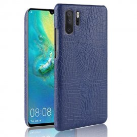 Carcasa Huawei P30 Pro Cuero Estilo Croco Azul