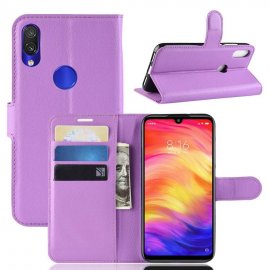 Funda Libro Xiaomi Redmi 7 cuero Soporte Lila