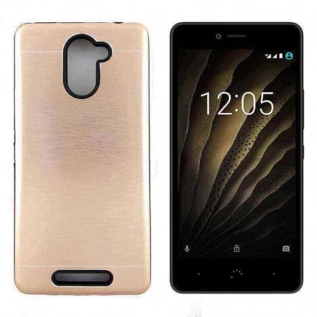 Funda BQ Aquaris U Plus Aluminio Dorada Val