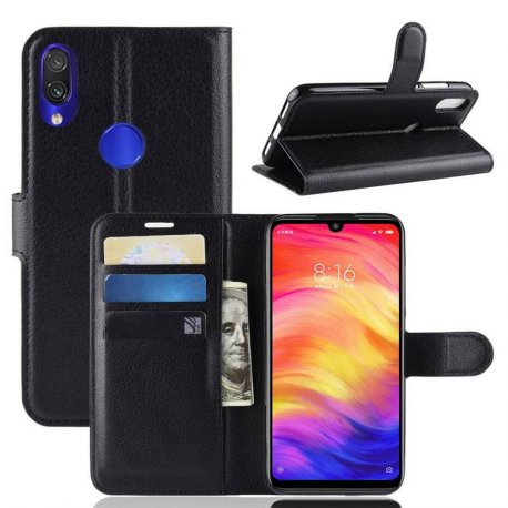 Funda Libro Xiaomi Redmi 7 cuero Soporte Negra