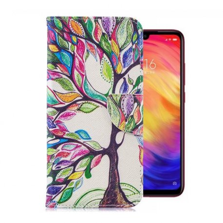 Funda Libro Xiaomi Redmi 7 cuero Dibujo Arbol