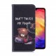 Funda Libro Xiaomi Redmi Note 7 cuero Dibujo Oso