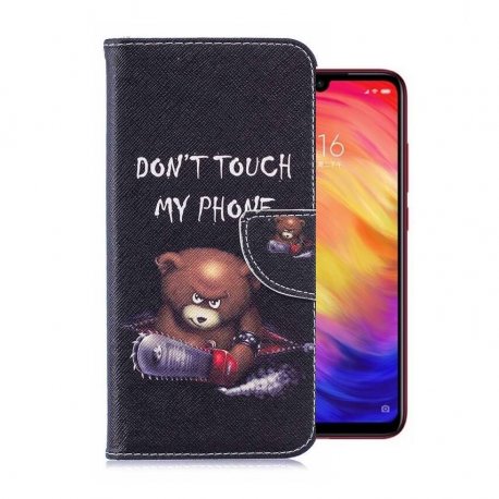 Funda Libro Xiaomi Redmi Note 7 cuero Dibujo Oso
