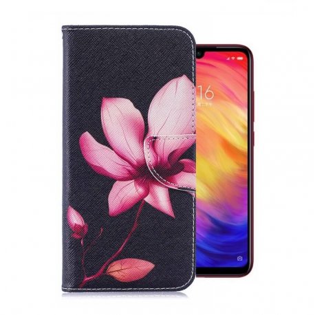 Funda Libro Xiaomi Redmi Note 7 cuero Dibujo Flor