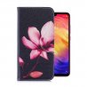 Funda Libro Xiaomi Redmi Note 7 cuero Dibujo Flor