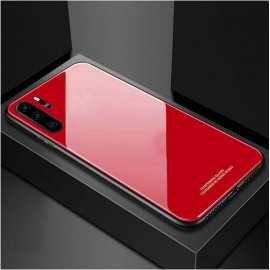 Funda Huawei P30 Pro Tpu Trasera Cristal Roja