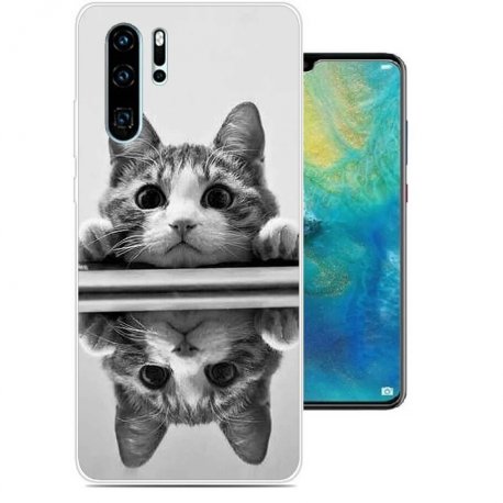 Funda Huawei P30 Pro Gel Dibujo Gato Espejo