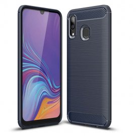 Funda Samsung Galaxy A40 Tpu 3D Cepillada Azul