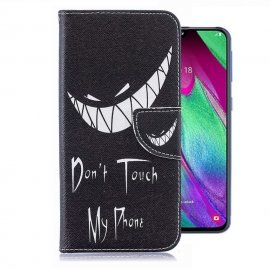 Funda Libro Samsung Galaxy A50 cuero Dibujo Sonrisa