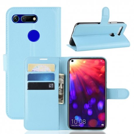 Funda Libro Honor View 20 cuero Soporte Azul