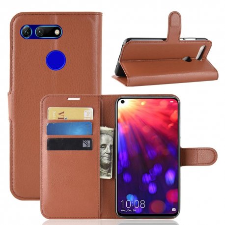 Funda Libro Honor View 20 cuero Soporte Marron