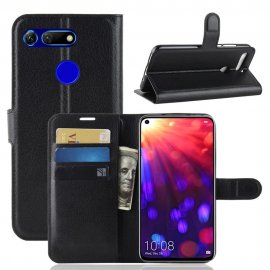 Funda Libro Honor View 20 cuero Soporte Negro