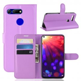 Funda Libro Honor View 20 cuero Soporte Morada