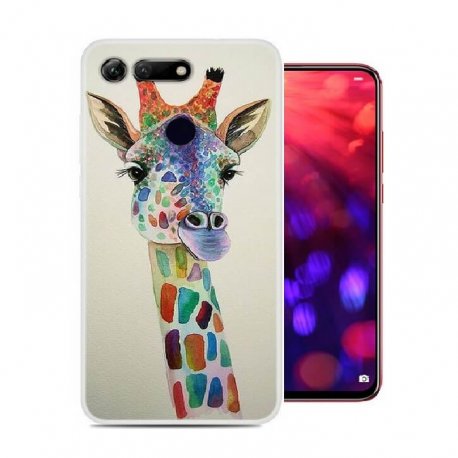 Funda Honor View 20 Gel Dibujo Jirafa