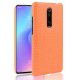 Carcasa Xiaomi Redmi K20 Cuero Estilo Croco Naranja