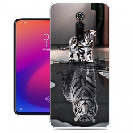 Funda Xiaomi Redmi K20 Gel Dibujo Gato Espejo