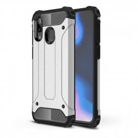 Funda Samsung Galaxy A20 Shock Resistante Gris Plata