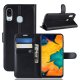 Funda Libro Samsung Galaxy A20 cuero Soporte Negra