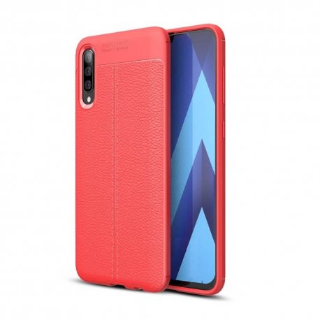 Funda Samsung Galaxy A70 Tpu Cuero 3D Roja