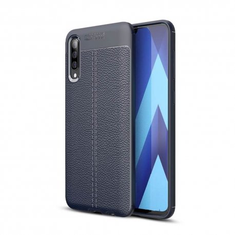 Funda Samsung Galaxy A70 Tpu Cuero 3D Azul