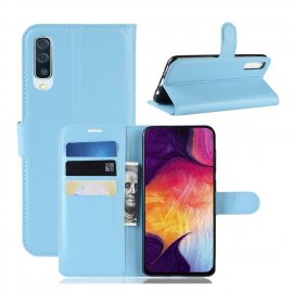 Funda Libro Samsung Galaxy A70 cuero Soporte Azul