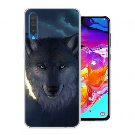 Funda Samsung Galaxy A70 Gel Dibujo Lobo
